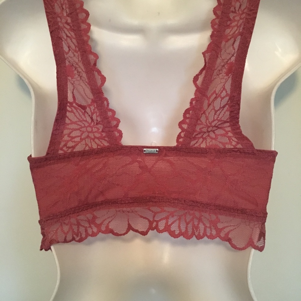 NWT VS Lace Push Bralette.   Rose PINK - Picture 4 of 5